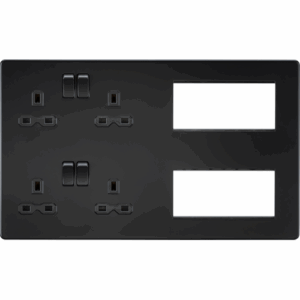 ML Accessories - Knightsbridge Combination Plate Matt Black with Black Insert (SFR298MBB)