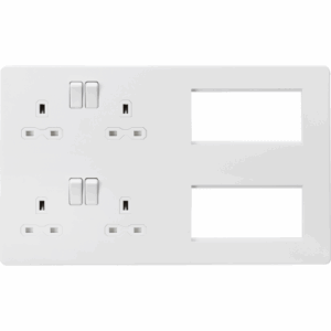 ML Accessories - Knightsbridge Combination Plate Matt White with White Insert (SFR298MW)