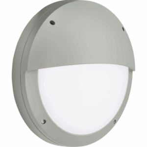 Knightsbridge 230V IP65 18W LED Eyelid Bulkhead CCT with Emergency & Daylight Sensor Grey