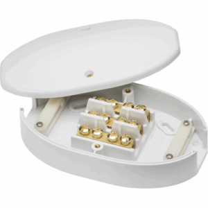 Knightsbridge 60A Junction Box 3-Terminal  - White