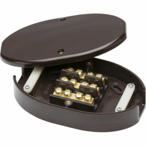 Knightsbridge 60A Junction Box 3-Terminal  - brown