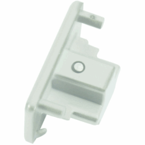 Knightsbridge Single Circuit - Knightsbridge 230V Single Circuit Track Dead End Cap - White (TRKDE1W)