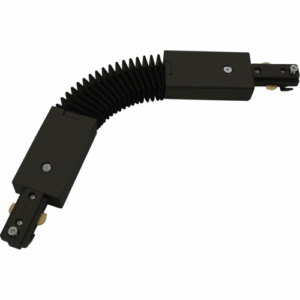 Knightsbridge Single Circuit - Knightsbridge 230V Single Circuit Track Flexible Connector - Black (TRKFC1BK)