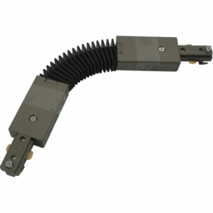 Knightsbridge Single Circuit - Knightsbridge 230V Single Circuit Track Flexible Connector - Satin Nickel (TRKFC1S)