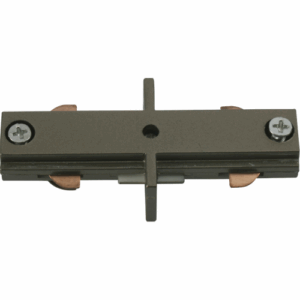 Knightsbridge Single Circuit - Knightsbridge 230V Track In-line Connector - Satin Nickel (TRKLC1S)