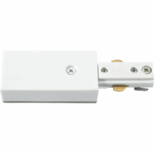 Knightsbridge Single Circuit - Knightsbridge 230V Single Circuit Track Power Feed - White (TRKPF1W)