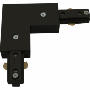 Knightsbridge Single Circuit - Knightsbridge 230V Track L Right Angle Connector - Black (TRKRA1BK)