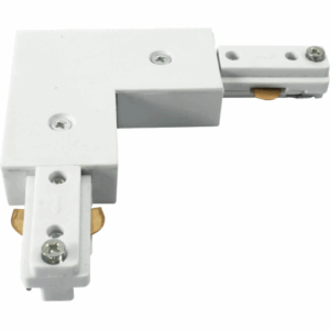 Knightsbridge Single Circuit - Knightsbridge 230V Track L Right Angle Connector - White (TRKRA1W)