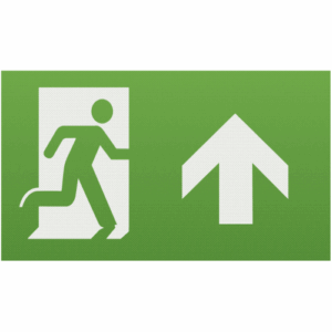 Exit Sign Legends - Knightsbridge Running Man Legend (kit of 2) with Upward Facing Arrow for EMEXIT / EMLREC / EMLSUS / EMXST (EMEXITL2)