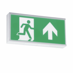 Exit Sign Legends - Knightsbridge Running Man Legend for product EMRUN with Arrow Up (EMRUNU)