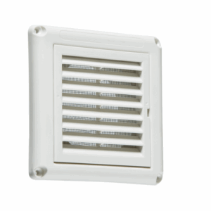 Knightsbridge 100mm/4 inch Extractor Fan Grille with Fly Screen - White