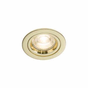 GU10 Downlights - Knightsbridge IP20 230V GU10 Brass Recessed Fixed Twist & Lock Downlight (RD1B)