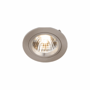 GU10 Downlights - Knightsbridge IP20 230V GU10 Brushed Chrome Recessed Fixed Twist & Lock Downlight (RD1CBR)