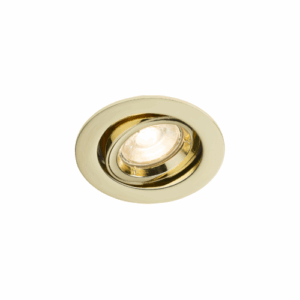 GU10 Downlights - Knightsbridge IP20 230V GU10 Brass Recessed Tilt Twist & Lock Downlight (RD2B)