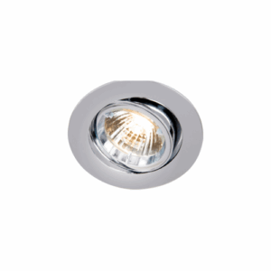 GU10 Downlights - Knightsbridge IP20 230V GU10 Chrome Recessed Tilt Twist & Lock Downlight (RD2C)