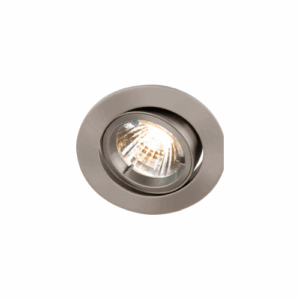 GU10 Downlights - Knightsbridge IP20 230V GU10 Brushed Chrome Recessed Tilt Twist & Lock Downlight (RD2CBR)