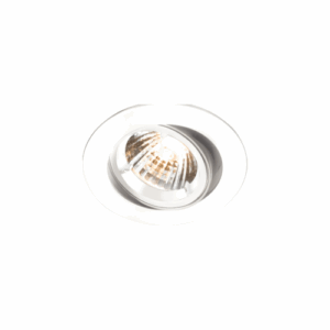 GU10 Downlights - Knightsbridge IP20 230V GU10 Gloss White Recessed Tilt Twist & Lock Downlight (RD2W)