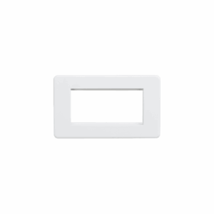 Knightsbridge Screwless 4G Modular Faceplate Matt White