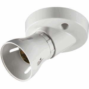 Knightsbridge T2 Angled Short Skirt BC Batten Holder - 3 Terminals