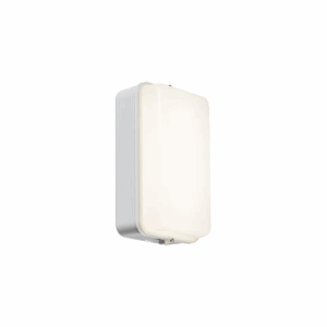 Knightsbridge 230V IP54 5W LED Security Amenity Bulkhead White Base with Opal Diffuser Cool White 4000K