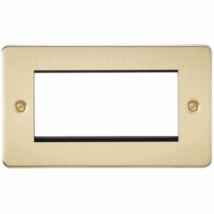 Knightsbridge 4G Modular Faceplate - Bushed Brass