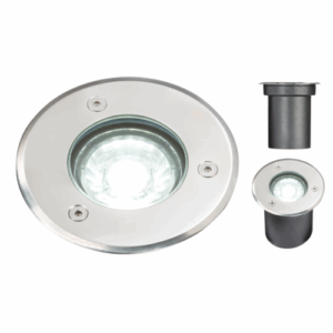 Ground & Drive Over - Knightsbridge 230V IP65 3W LED Stainless Steel Recessed Ground Light - 6000K (LEDGL3D)