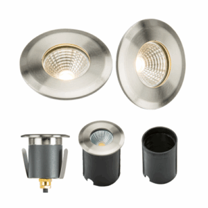 Ground & Drive Over - Knightsbridge 230V IP65 5W LED Stainless Steel Recessed Ground Light 3000K (LDGL5)