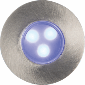 Ground & Drive Over - Knightsbridge 230V IP65 0.6W LED Blue Mini Ground Light comes with Three Interchangeable Heads (LEDM06B)