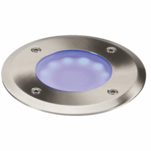 Ground & Drive Over - Knightsbridge 230V IP65 1.7W Blue LED Ground / Deck Light (LEDM08B1)