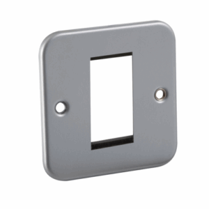 Knightsbridge Metal Clad 1G Modular Faceplate