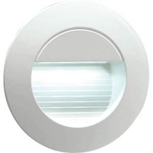 Knightsbridge 230V IP54 Recessed Round Indoor/Outdoor LED Guide/Stair/Wall Light White LED