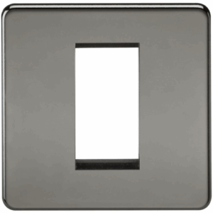 Euro Modular Range - Knightsbridge Screwless 1G Modular Faceplate Black Nickel (SF1GBN)