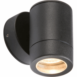 ML Accessories - Knightsbridge 230V IP65 Aluminium Powder Coated Black Fixed GU10 35W Fitting (WALL1LBK)