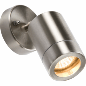 Knightsbridge 230V IP65 GU10 35W Lightweight Stainless Steel Adjustable Wall Light
