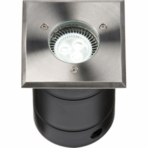 Ground & Drive Over - Knightsbridge 230V IP67 Grade 304 Stainless Steel Driveover Ground Light, Square (WSGULED)