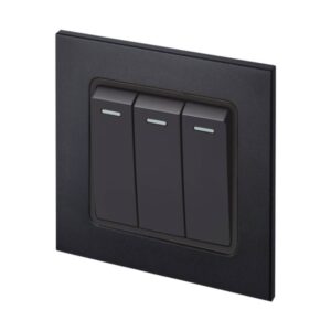 Retrotouch Aura Rocker Triple Retractive?Switch - Matt Black
