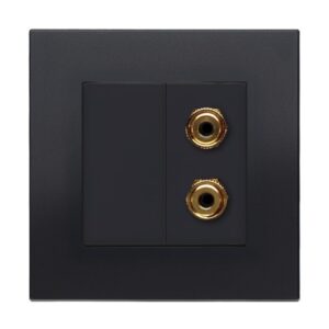 Retrotouch Aura Twin Speaker Post Socket - Matt Black