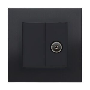 Retrotouch Aura TV Female Socket - Matt Black