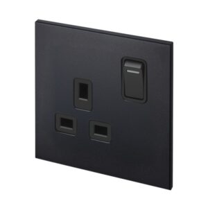 Retrotouch Aura Socket Single Socket - Matt Black