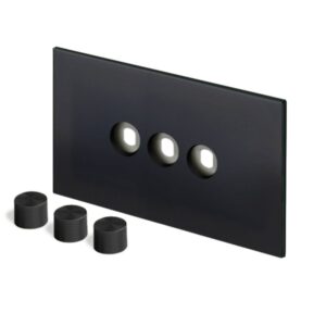 Retrotouch Aura Dimmer Plate 3G?with Black Knob - Matt Black