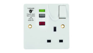 Timeguard Valiance+ RCD Protected Single Gang White Switched Socket Passive