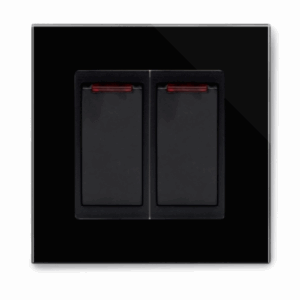 Retrotouch Crystal 20A Dual Switch With Neon (Black PG)