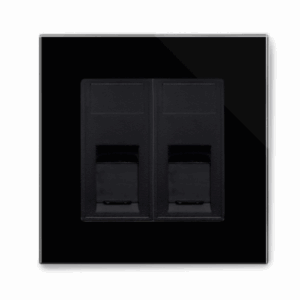 Retrotouch Crystal CAT5E / RJ11 Socket (Black PG)
