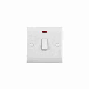 Saxby Electrical Curved Edge 20a 1g Dp Switch With Neon
