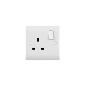 Saxby Electrical Curved Edge 13a 1g Sp Switched Socket