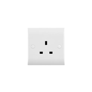 Saxby Electrical Curved Edge 13a 1g Sp Unswitched Socket (CE431)