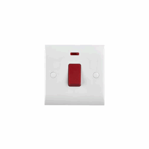 Saxby Electrical Curved Edge 45a 1g Dp Switch With Neon (CE553)
