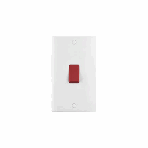 Saxby Electrical Curved Edge 45a Large Plate Dp Switch (CE554)