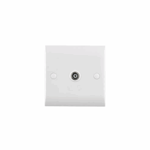 Saxby Electrical Curved Edge Coax Tv Socket (non Isolated) (CE787)