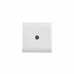 Saxby Electrical Curved Edge Coax Tv Socket (isolated) (CE788)